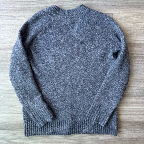 Baukjen Dahlia Gray V-Neck Knit Wool Sweater Size 4 - Picture 5 of 5